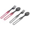MSR Folding Utensil - Spoon And Fork Kit - 4 Pcs. -Msr 222941 00 d 425614