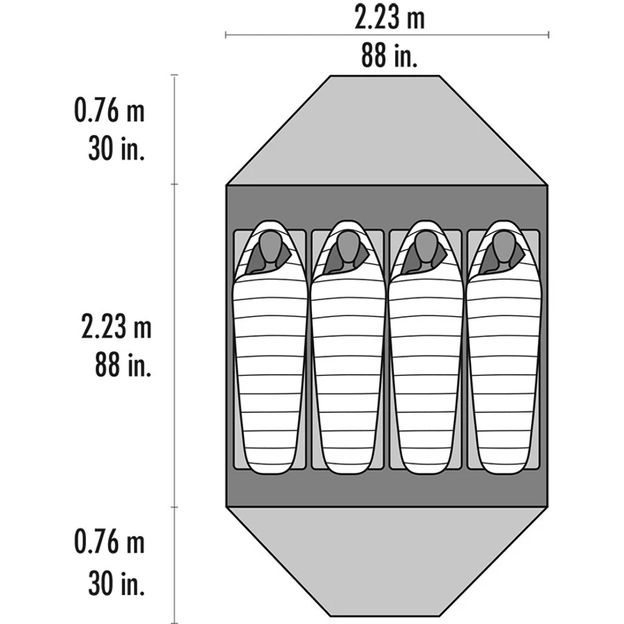 MSR Elixir 4 Tent - Grey 4 MSR Elixir 4 Tent - Grey - Image 2
