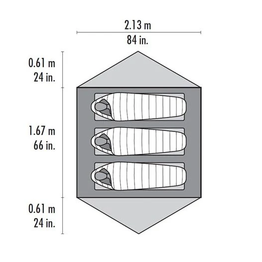 MSR Carbon Reflex 3 V4 Tent - Green 4 MSR Carbon Reflex 3 V4 Tent - Green - Image 2