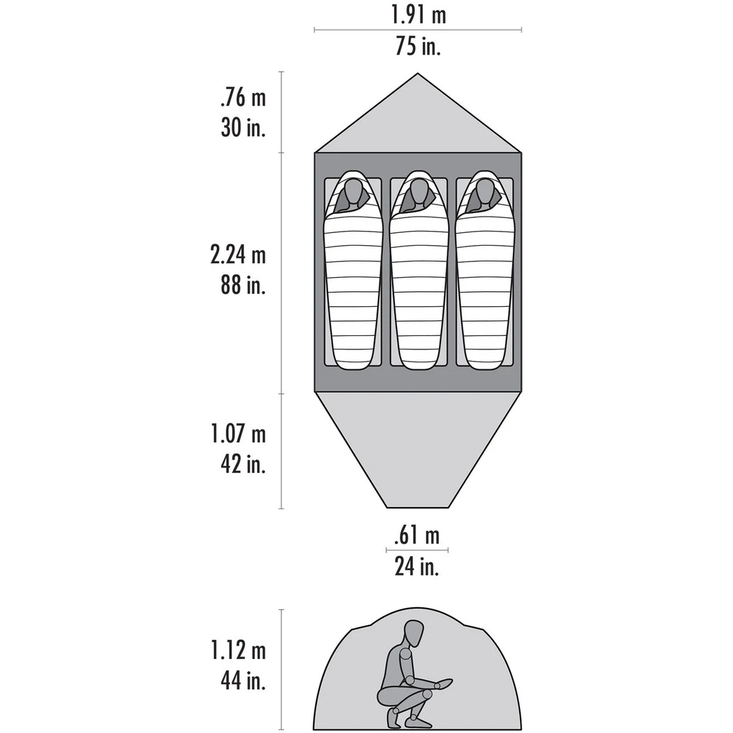 MSR Remote 3 Tent - Orange 5 MSR Remote 3 Tent - Orange - Image 3